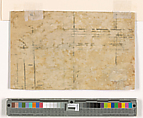 Four Fragments with Sketches of David and Goliath (recto); Fragmentary Architectural Designs (verso), Michelangelo Buonarroti (Italian, Caprese 1475–1564 Rome), Black chalk